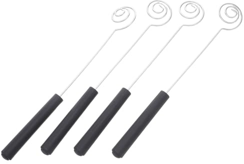 ABOOFAN 4 Stück Edelstahl Schokoladengabel mit Spiralgriff Dip Werkzeug für Backen Fondue Dessertdekoration