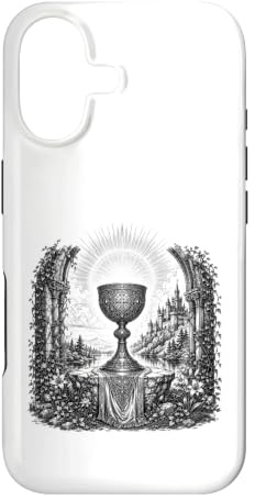 Saint Graal Légende arthurienne Calice Sacré Art Ligne Art Coque pour iPhone 17