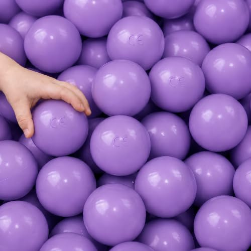 LittleTom 50 plastbollar 5,5 cm i diameter för att fylla barns bollgropar lila