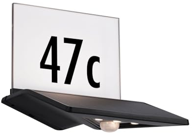 Paulmann 94243 Lampada a Energia Solare Per Numero Civico Yoko Led Per Esterni, Incl. 1 x 1.2 Watt Antracite Plastica 3000 K Bianco Caldo, 1.2 W