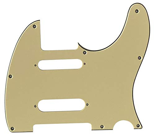 Passend für Fender Telecaster Nashville Tele SS Style Gitarren-Schlagbrett (3-lagig, Vintage-Gelb)