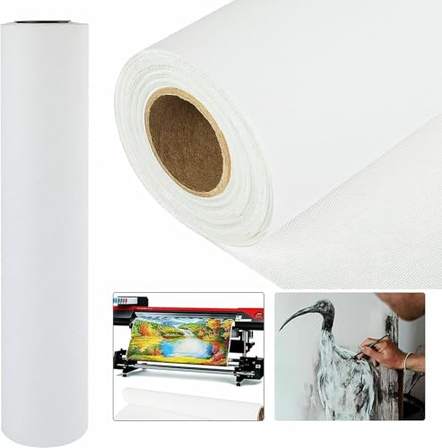 Professional Matte Canvas Roll Long Unstretched Canvas Roll Wide Format Inkjet Printer, Perfect for Fine Art, Photography, rchival Quality Prints, Epson Canon HP (290GSM Polyester 24 x100ft)