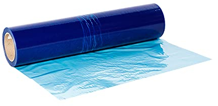 Fensterglasschutzfolie Baustelle - Schutzfolie blau - Abdeckfolie für Fenster - Glasschutzfolie - Stärke 50µ - 25cm x 100m Stärke - 25m²