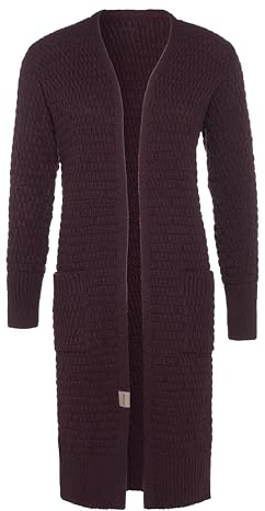 KNIT FACTORY - Jaida Lange Strickjacke - Damen Strickjacke mit Taschen - Cardigan mit Wolle - Hochwertige Qualität