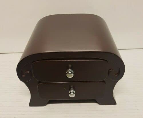 Tür Schmuck Box IN Echt Holz Walnuss Luxus 27X20X15.5CM Mit Schubladen Art JB311