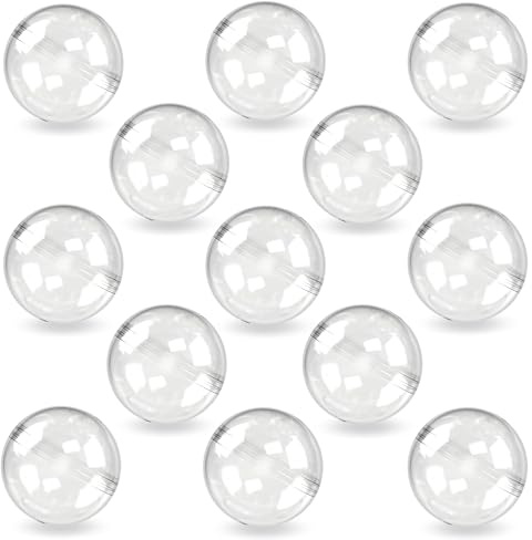 Capsule Vending Machine Round 250 pcs 1.26 inch - Gumball Machine Capsules Bulk Clear Container - Easter Basket Stuffers Birthday Gifts Pinata Stuffers DIY Craft Supplies - Clear Capsules Empty