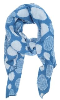 QUEEN HELENA Warmer Schultertuch Gemusterte Winterschal für Damen SC209 hellblau, Einheitsgröße