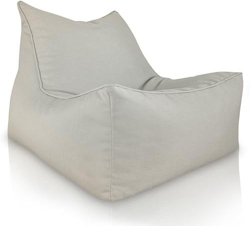 Aiire Poltrona Pouf da Esterno di Lusso - Puffo per Sedersi Moderni per Giardino e Piscina - Bean Bag XXL Design con Imbottitura - Cuscino da Lettura Gigante, Puff a Sacco
