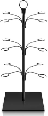 NAYAHOSE Cocktail Drinks Stand, 3 Tier 12 Holder, Martini Glass Display, DIY Champagne Tower Wine Drink Tree, Wine Glass Holder, Wedding Party Gifts