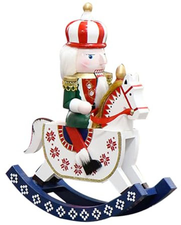 Cabilock Adornos De Cascanueces Navideños De Figuras De Madera Cascanueces Mecedores para Decoración De Mesa para Navidad