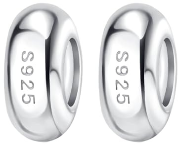 Annmors 925 Sterlingsilber Clip Stopper Sicherheitskette Charms für Armband und Kette, für Pandora
