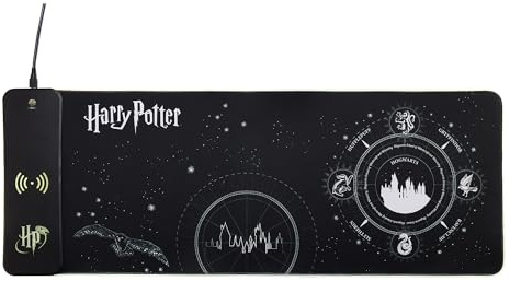 Numskull Harry Potter XL RGB Gaming-Mauspad mit kabellosem Ladegerät | Anpassbare LED, rutschfest, wasserabweisend