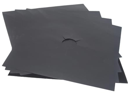 Gadpiparty Feuilles de Protection Trou Central Précoupé 5pcs Cuisine Propre en Ptfe Réutilisables et Protection pour Plaques de Cuisson à Gaz