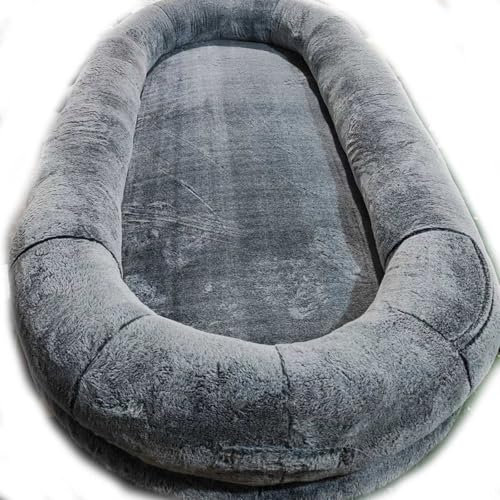 Hundebett,Katzenbett, Hundebett Grosse Hunde Hundebett für Menschen OrthopäDisches Hundebett Flauschig Hundekissen Hundekörbchen mit Hoher Rand Waschbar hundebett katzenbett hundebett grosse hunde