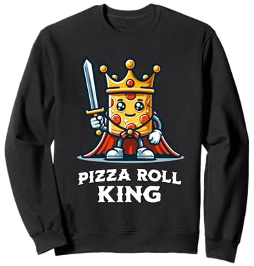 Illustration amusante de collations surgelées Pizza Roll King Sweatshirt