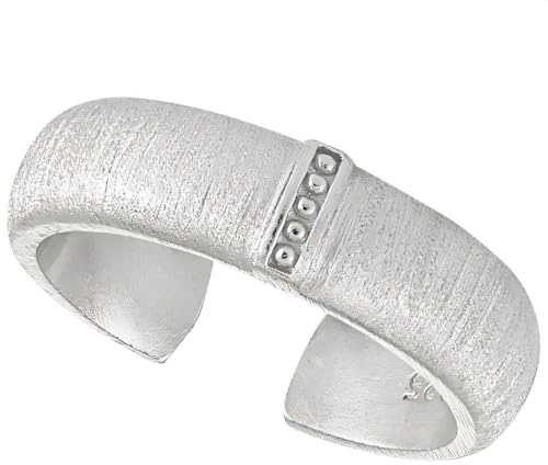 NicoWerk ring silver 925 dam – justerbar silverring dam 925 silver, borstad matt bandring – SRI111