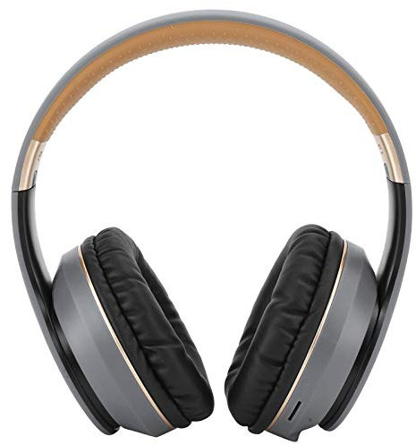 Casque sur Oreille, Casque Stéréo HiFi avec Support de Carte Mémoire, écouteurs Sportifs D'annulation du Bruit de Jeu 10h pour Le Bureau de Téléphone Portable du Bureau à (Gold)