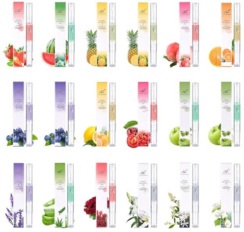 Penne per Olio Cuticole Unghie: 18 Pezzi Penna per Olio per Cuticole Unghie - Protezione per La Pelle per la Riparazione di Unghie Screpolate e Secche