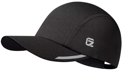 GADIEMKENSD Kühlende Performance-Laufmütze für Herren, UV-Schutz, atmungsaktive Mesh-Baseballcap für Golf, Tennis, Radfahren, Outdoor-Sonnenhut, ideal für Sommerwanderungen. Schwarz