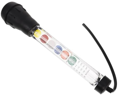 Tofficu Comprobador de Hidrómetro de Batería para Coche, Medición Rápida y Precisa, Operación Sencilla, Plástico y Goma, Uso Profesional y Bricolaje