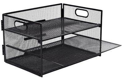 Relaxdays Dokumentenablage, Metall, 3 Fächer, Büro, HxBxT: 20,5 x 32,5 x 23,5 cm, Schreibtisch Organizer, Farbwahl | HBT: 20,5x32,5x23,5 cm, Schreibtisch Organizer