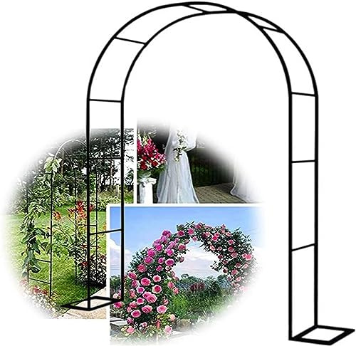 Générique Arche de Jardin en métal Robuste - Grande tonnelle pour rosiers grimpants, Support pour Arche de Mariage, Structure métallique extérieure Solide avec Bases, L 140 x H 230 cm