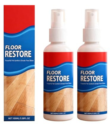 Parkett Renovierer Kratzer, Floor Restore, Boden Erneuerungsmittel, Pflegt Schützt Erneuert Stein Keramik Bambusböden, Schutzlösung Für Holzböden, Langanhaltender Glanz Ohne Rückstände (2Pcs)