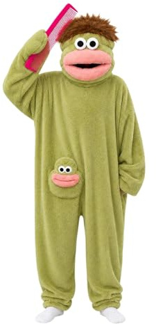Silly Onesie Funny Mouth Monster Onesie Unisex Adult Hooded Onesies Fun Soft Plush Jumpsuit Fluffy Pajamas Wearable Blanket Monster Pajamas Cozy Sleepwear Loungewear for Movie Nights