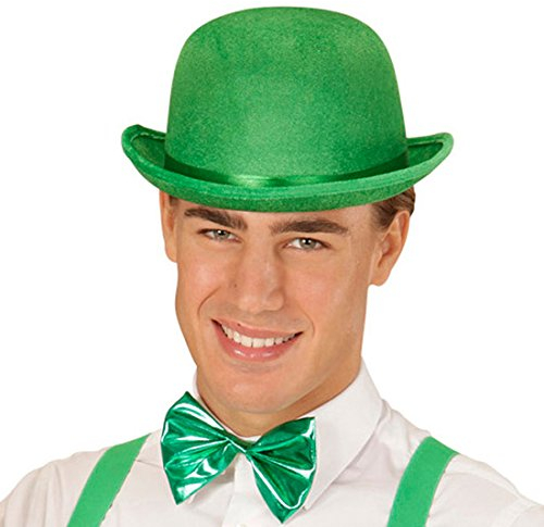 Amakando Bowler St. Patricks Day Paddy's Day Filzhut Damenhut grün Klassischer Herrenhut Ire Partyhut Herren Grüner Hut Melone