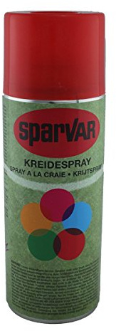6x SparVar Kreidespray Neon mit Überkopfdüse 400 ml Leuchtrot