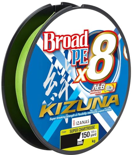 Owner Kizuna 8braid 135m - geflochtene Schnur zum Spinnfischen, Farbe:Chartreuse, Durchmesser/Tragkraft:0.19mm / 10.2kg