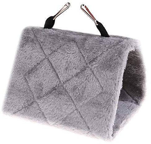 ZUOLUO Ratten Zubehör Wellensittich Spielzeug Hängendes Vogelhaus Warmes Vogelnest Frettchen-Hängematten Vogelnest hängen Vogelbedarf Vogel-Hängematte Gray,s