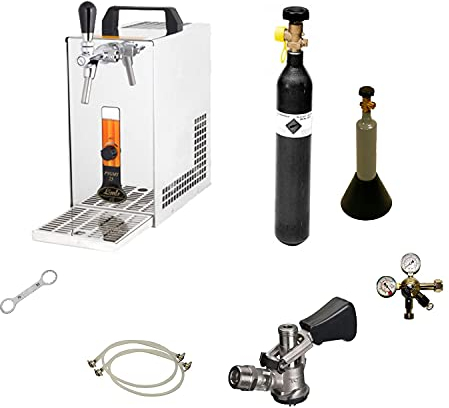 Bierkühler mobile Bierzapfanlage 25 Liter/h KOMPLETTSET - KEG Flach - CO2 0,5 kg