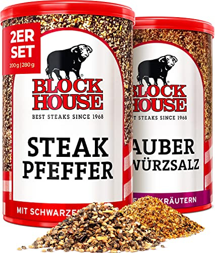 Block House Grillset kryddblandning trollerikrydda 280 g & biff peppar 200 g