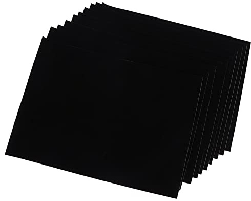 10pcs Black Stoff Klebrige Rückseite Klebstoff, Samt Stoff Plotterfolie Textil Stoffaufkleber Selbstklebend, Selbstklebende Klebefolie Folie Samt Stoff
