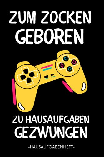 Hausaufgabenheft: 1 Woche 2 Seiten , Schulplaner , Hausaufgabenplaner Grundschule , Schülerkalender , mit 2x Stundenplan | DIN A5 , Lustige Gamer