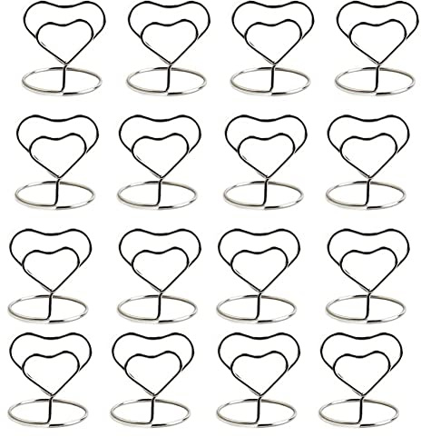 30 Stücke Herz Fotohalter Platzkartenhalter, Herz Kartenhalter, Memo Clip, Tischkartenhalter Fotohalter, zum Platzieren von Karten in Hochzeiten, Partys, Büros und Restaurants