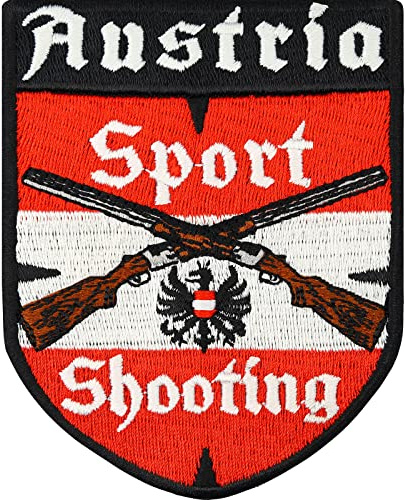 Écusson de sport Autriche - Écusson thermocollant - Pour chasseur - Cadeau pour les gardiens de sport - Protection des loisirs - DIY pour veste en cuir, gilet, chapeau - 70 x 90 mm