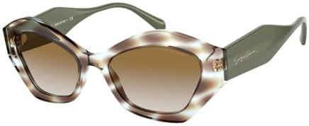 Giorgio Armani Damen Sonnenbrille, Wraparound, Braun, Modern, UV-Schutz, Ø 52 mm
