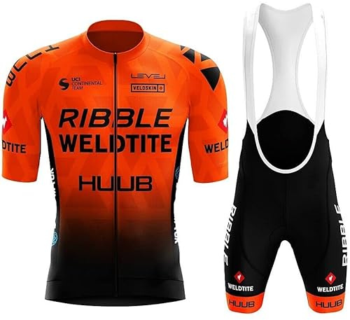assocauicy Maillot Cyclisme Homme Tenue,Respirant Maillot Velo Route Homme avec 3D Gel Tenue VTT SéChage Rapid Shirt Cuissarde Cycliste, XL