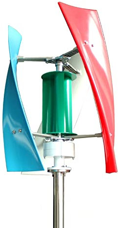 BAIYITONGDA Generador de turbina eólica de 2000 W, Vertical 12 V 24 V 48 V 3 Palas Maglev turbina aerogeneradora portátil sin Ruido para Uso doméstico,24v