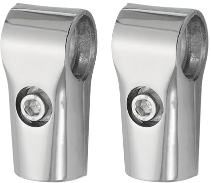 uxcell Display Rack Clamp 2pcs 5/8 Inch 16mm Shelf Display Rack Clamp Two-way Aluminum Alloy Pipe Fittings Drying Rack Connection Fastening Joint