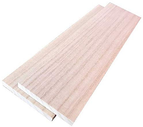 2 Stück Paulownia-Holzplatten, natürliches, unbehandeltes Holzbrett, Hobby-Holz for Haus, Flugzeug, Schiff, Boot, Heimwerkerhandwerk, for Basteln, Malen, Modellieren, Laubsägen, 10 mm x 100 mm x 500 m