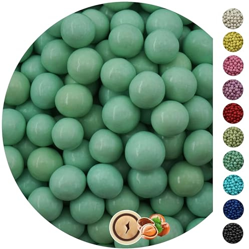 EinsSein 0,35kg Schokobälle tiffanyblau glanz Gastgeschenke Hochzeit Schokolade für die Gäste | Schokokugeln Bälle Schoko| Süßigkeiten Kindergeburtstag, Party, Taufe, Kommunion, Konfirmation| essbare