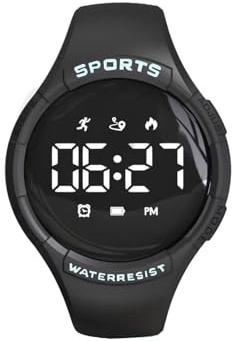 Montre Digitale Enfant Fille IP67 Étanche Chronomètre Podomètre Marche Ado Femme Non Connectée avec Alarme Sport et Bracelet en Silicone