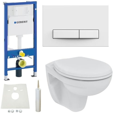 Vorwandelement Duofix Ideal Standard hänge WC Toilette spülrandlos Drückerplatte Komplettset