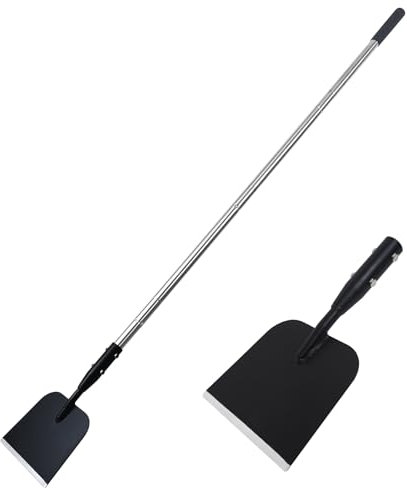 BARAYSTUS Flat Shovel with Adjustable Handle, 59 in Floor Scraper, Ice Scraper, Garden Cleaning Scraper, Ice Chopper, Snow Shovel, Multifunctional Weed Remover Tool for Walkway Driveway