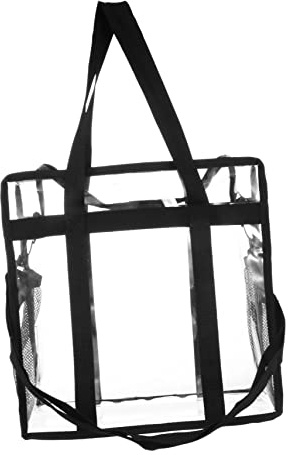 BESTYASH Sac Bandoulière Capacité Spacieuse Transparent Pochette Pvc Pour Disques Vinyles Et Objets