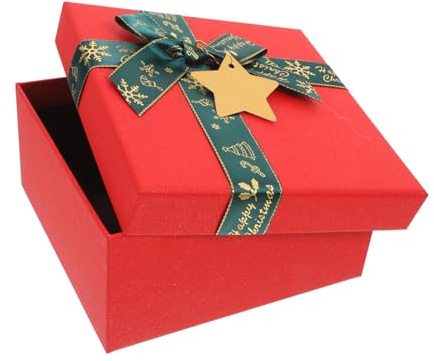 GARVALON Weihnachten Süßigkeitenbox Aus Karton Mit Sauberem Deckel Vielseitige Partyboxen Für Kuchen Cupcakes Schmuck Süßigkeiten Seifen Wiederverwendbare Geschenkboxen Für Feiertage Hochze