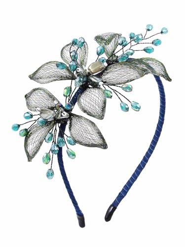 IYOU Vintage Mariage Serre-tête Vert Fleur Mariée Pièce de Tête Bandeau Fil de cuivre Invités Demoiselles D'honneur Mariées Bandes de cheveux pour Femmes